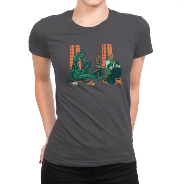 Philosoraptor Oil on Wood - Womens Premium Supply - Image 2