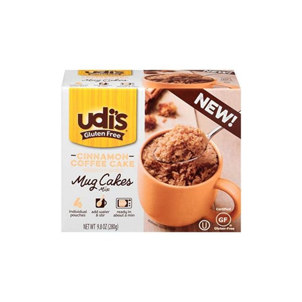 4 Count Udi’s Gluten Free Cinnamon Coffee Cake Mug Cake Mix on Sale