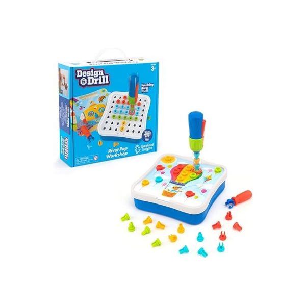 Educational Insights Design & Drill Rivet Pop Workshop, 54 Pieces Online