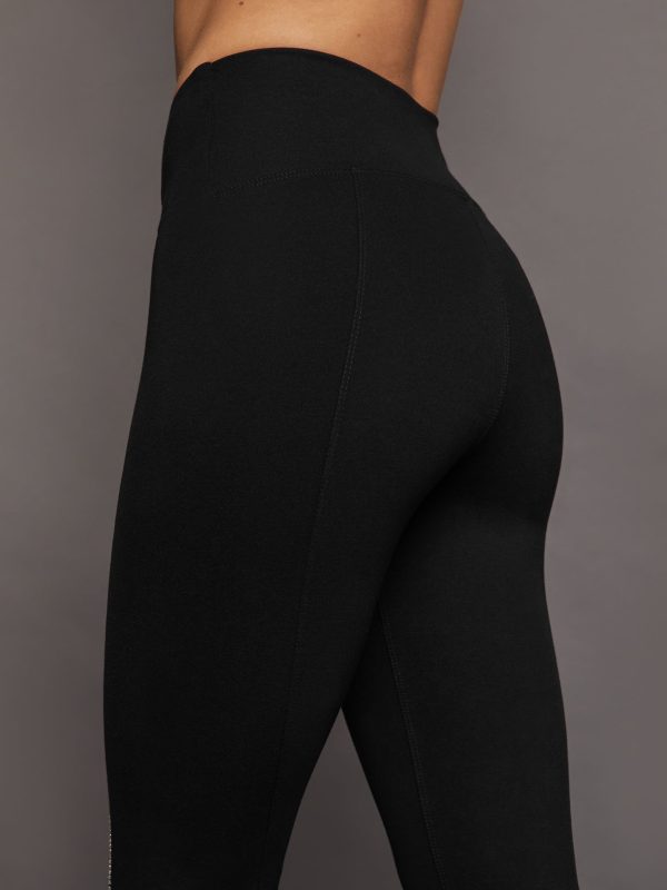 Stirrup Legging with Rhinestone Trim - Black Online - Image 4